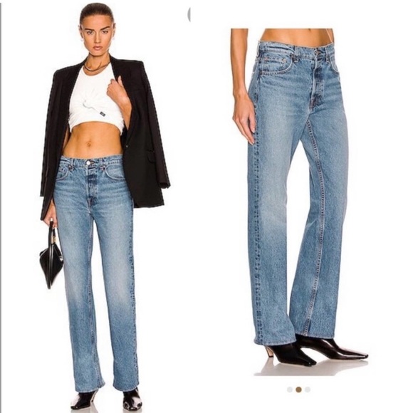 GRLFRND Courtney Loose Boot Jeans high rise in East River - Picture 3 of 12